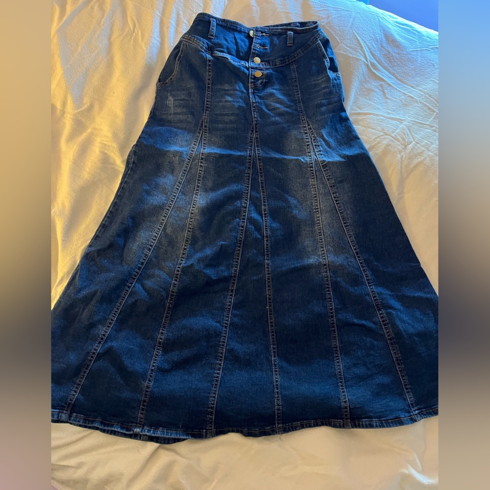 Denim Maxi Skirt